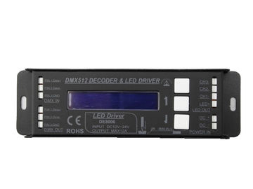 Manual Dimming RGB LED Strip DMX Controller , DMX 512 Controller For LED Strip