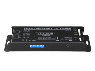Constant Current 700mA LED RGB DMX Controller , RJ45 Socket DMX512 LED Controller